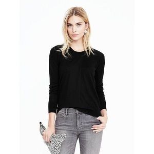 Banana Republic Touch Of Cashmere Black Sweater sz Small